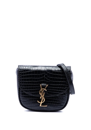 Saint Laurent Pre-Owned 2021 Small Croc Embossed Monogram Kaia crossbody bag - Black