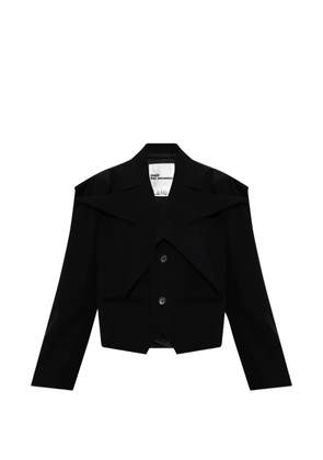 Noir Kei Ninomiya star-panel cropped jacket - Black