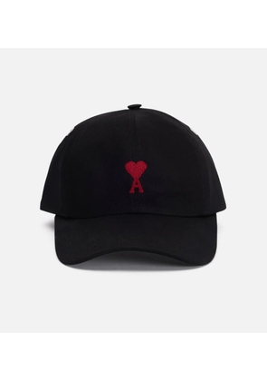 AMI Paris Ami de Coeur cotton cap - Black