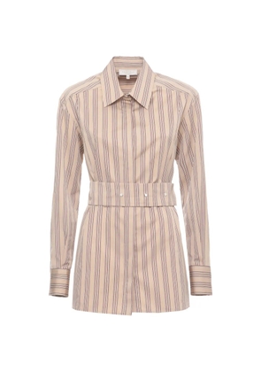Antonelli striped belted shirt - Neutrals