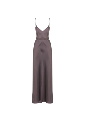 Antonelli belted V-neck maxi dress - Purple
