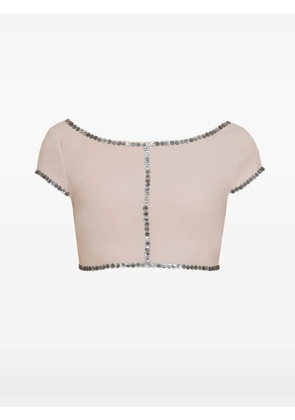 Contessa Mills Coraline button-embellished cropped top - Pink