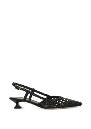 Julie Dee leather slingback heeled pumps - Black