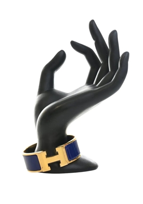 Hermès Pre-Owned 2010-2026 Wide Enamel Clic Clac H Bracelet PM costume bracelet - Blue
