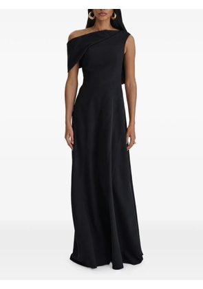 MOOS STUDIO off-shoulder panelled gown - Black