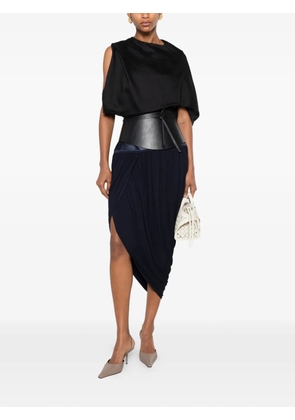 Ferragamo draped asymmetric skirt - Blue