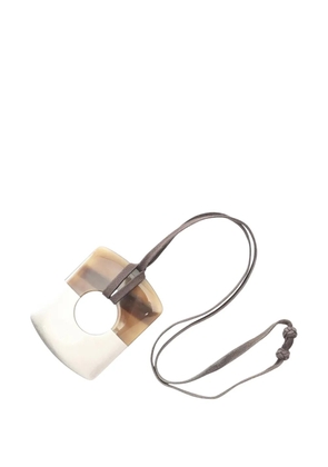Hermès Pre-Owned 2000-2026 Buffalo Horn Dalva Pendant Necklace costume necklace - Brown