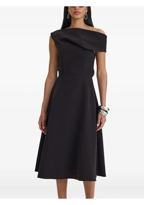 MOOS STUDIO off-shoulder draped midi dress - Black