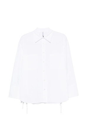 Liviana Conti drawstring-hem chest-pocket shirt - White