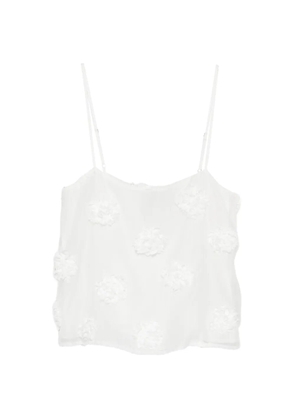 HERSKIND Frida floral-texture top - White