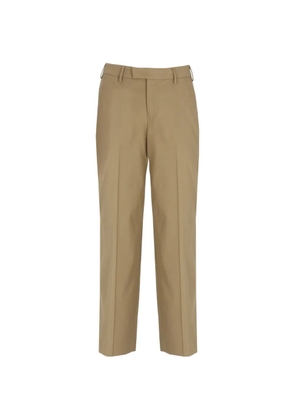 PT Torino pressed-crease belt-loop trousers - Brown