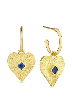 Ottoman Hands heart crystal-embellished earrings - Gold