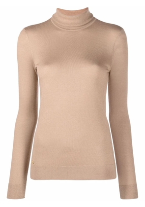 Lauren Ralph Lauren fine-knit roll-neck jumper - Brown