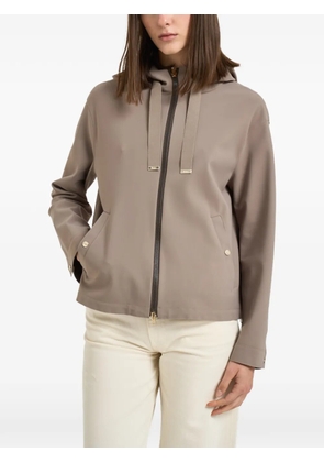 Herno zip-up hooded jacket - Brown