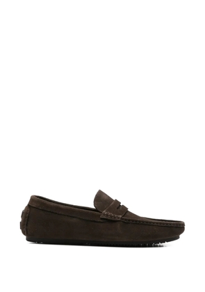SERGIO MORETTI FIRENZE suede penny loafers - Brown