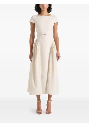 Manière De Voir Gaia belted pleated dress - Neutrals