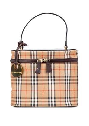 Burberry Pre-Owned 2000-2017 Haymarket Check Canvas vanity bag - Brown