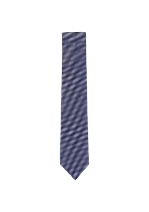 Zegna micro-patterned silk tie - Blue