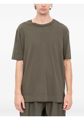 Andrea Ya'aqov raw-edge panelled T-shirt - Brown