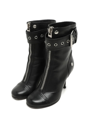 Alexander McQueen Pre-Owned zip buckle boots - Black