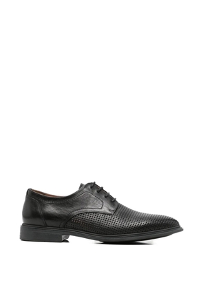 SERGIO MORETTI FIRENZE perforated leather lace-up shoes - Black