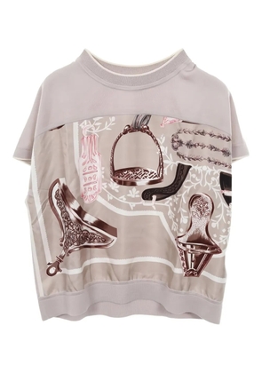 Hermès Pre-Owned graphic-print blouse - Neutrals