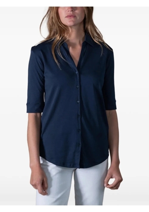 ANONYM APPAREL Lili elbow-sleeve shirt - Blue