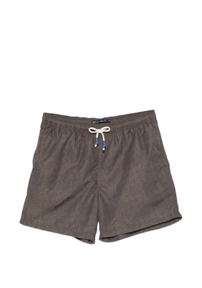 Alley Docks 963 drawstring swim shorts - Brown