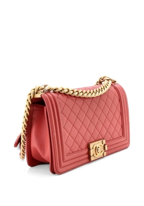 CHANEL Pre-Owned Boy Flap Bag Quilted Lambskin New Medium shoulder bag - Pink