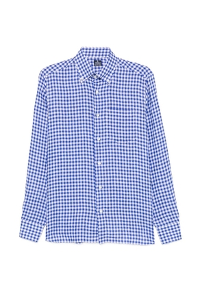 Truzzi gingham-pattern button-down shirt - Blue