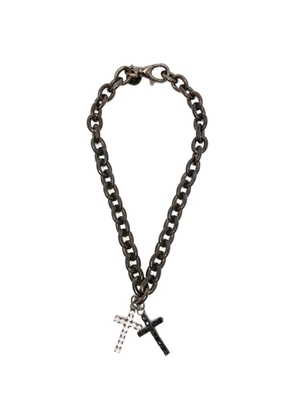 Emporio Armani Pre-Owned 2000s cross-pendant necklace - Brown
