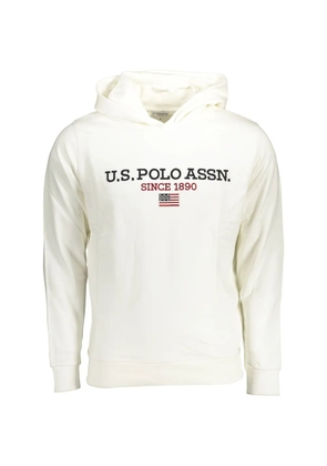 U.S. POLO ASSN. logo-embroidered hoodie - White