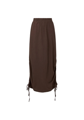 TOMBOY string-detail gathered skirt - Brown