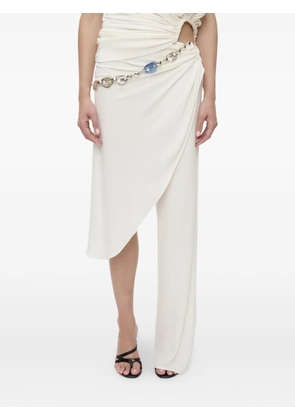 Christopher Esber Crystal cable-chain draped trousers - Neutrals