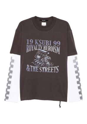 Ksubi engine-print long-sleeve T-shirt - Grey