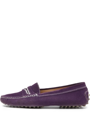 Tod's Vintage Pre-owned suede loafers - Purple