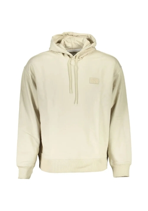 Calvin Klein logo-patch hoodie - Neutrals