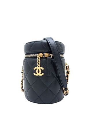 CHANEL Pre-Owned 2021-2026 Small Quilted Lambskin Side Note Vanity Case crossbody bag - Black
