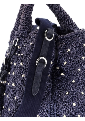 Prada Pre-Owned Canapa Raffia Crochet Small tote bag - Blue