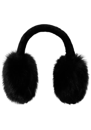 Burberry tonal shearling earmuffs - Black