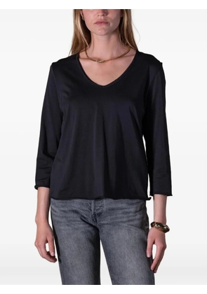 ANONYM APPAREL Lio V-neck three-quarter sleeve T-shirt - Black