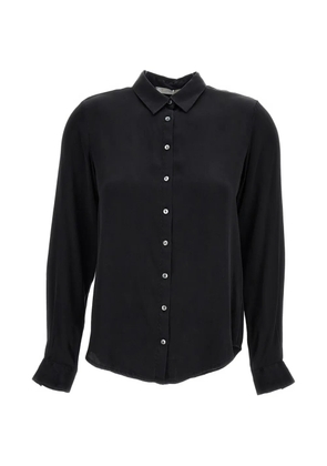 Q-WINS button-fastening long-sleeve shirt - Black