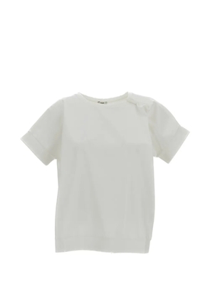 M.S.M. pleated-detail boxy T-shirt - White