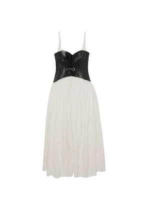 Simkhai Cortland belted bustier midi dress - White