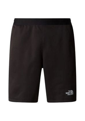 The North Face logo-patch ribbed-trim shorts - Black
