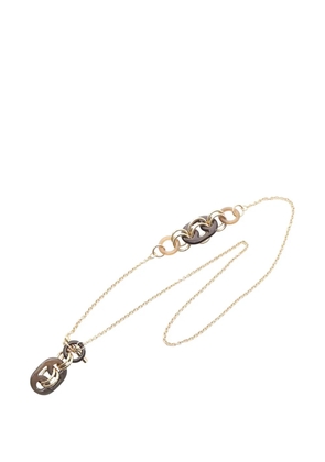 Hermès Pre-Owned 2010-2026 Small Gold Plated Horn Eurydice Pendant Necklace costume necklace - Brown