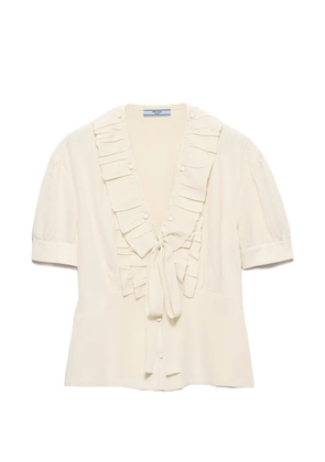 Prada marocain shirt - Neutrals