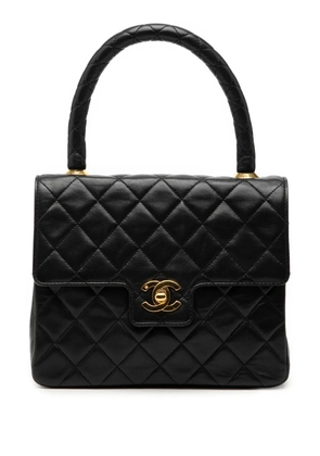 CHANEL Pre-Owned 1989-1991 Small Lambskin Kelly Top Handle Bag handbag - Black