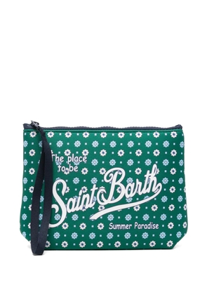 MC2 Saint Barth Aline floral-print pouch bag - Green