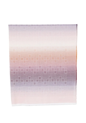 Missoni zigzag-knit fringed scarf - Pink